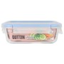 Hermetic Lunch Box Quttin Boho Transparent Rectangular 1 L (6 Units)