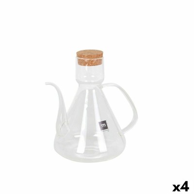 Cruet La Mediterránea Bell Transparent Silicone Borosilicate Glass 1 L (4 Units)