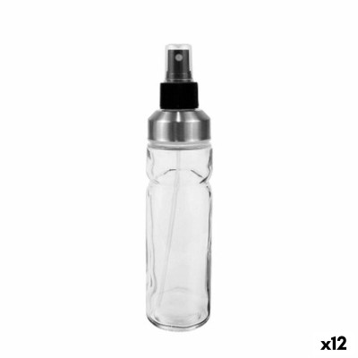 Cruet Anna Transparent Silver Glass 175 ml (12 Units)