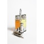 Condiment Set Anna Transparent Silver 10 x 10 x 21 cm (12 Units)