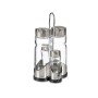 Condiment Set Anna Transparent Silver 10 x 10 x 21 cm (12 Units)