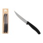 Ensemble de couteaux à viande Quttin 11 cm Noir Argenté Acier inoxydable 4 Pièces (18 Unités)