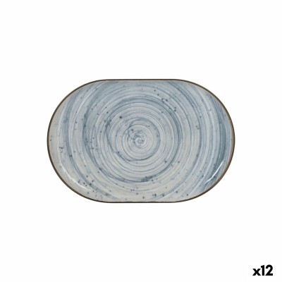 Serving Platter La Mediterránea Swirl Oval 30 x 20 x 2,5 cm (12 Units)