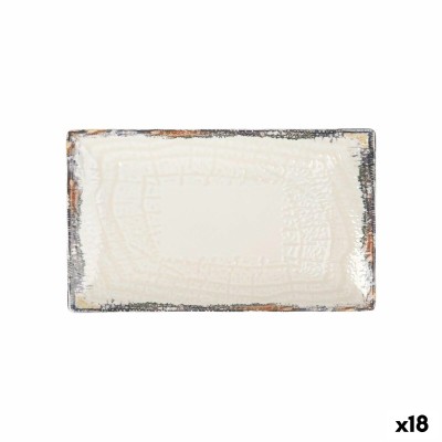 Serving Platter La Mediterránea Albus Rectangular 25,3 x 15 x 2 cm (18 Units)