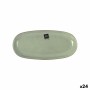 Serving Platter La Mediterránea Macarella green Oval 25 x 12 x 2,2 cm (24 Units)