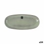 Serving Platter La Mediterránea Macarella green Oval 29 x 13,5 x 2,4 cm (24 Units)