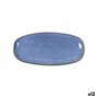 Serving Platter La Mediterránea Macarella blue Oval 33 x 14,8 x 2,7 cm (12 Units)