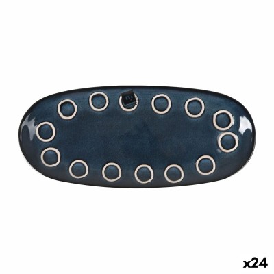 Serving Platter La Mediterránea Macarella blue Oval 29 x 13,5 x 2,4 cm (24 Units)