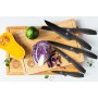 Couteau de cuisine MasterChef Noir Argenté 13 cm Polyvalents (24 Unités)