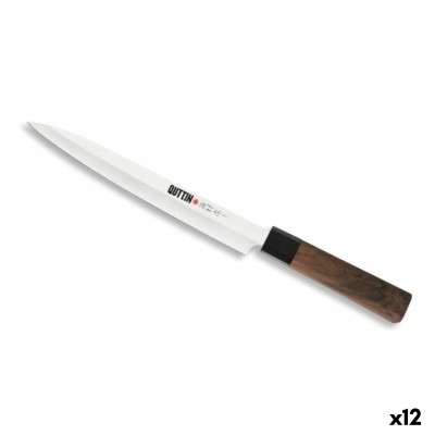 Kitchen Knife Quttin YANAGIBA Takamura Brown Silver 20 cm (12 Units)