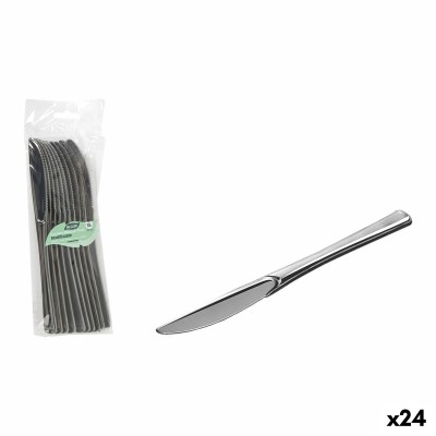 Set de couteaux réutilisables Algon Argenté Plastique 20 cm 10 Pièces (24 Unités)