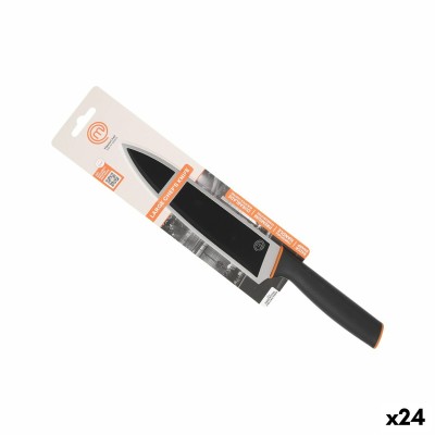 Couteau de cuisine MasterChef Chef Noir Argenté 20 cm (24 Unités)