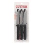 Ensemble de Couteaux Cuyfor Filo Noir Argenté 6 Pièces (24 Unités)