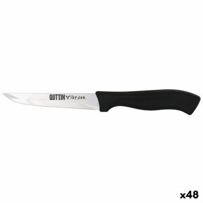Couteau de cuisine Quttin Kasual Noir Argenté 22 x 2 x 1,5 cm Polyvalents (48 Unités)
