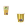 Set of glasses Algon Golden 200 ml 10 Pieces (18 Units)
