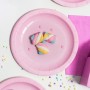 Plate set Algon Pink 20 cm 10 Pieces (24 Units)