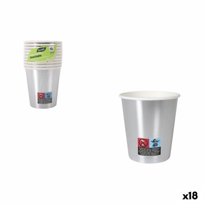 Set of glasses Algon Silver 200 ml 10 Pieces (18 Units)