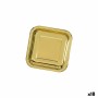 Plate set Algon Golden 26 cm 3 Pieces (18 Units)