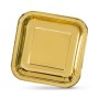 Plate set Algon Golden 26 cm 3 Pieces (18 Units)