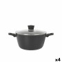 Casserole with lid MasterChef 28 cm (4 Units)