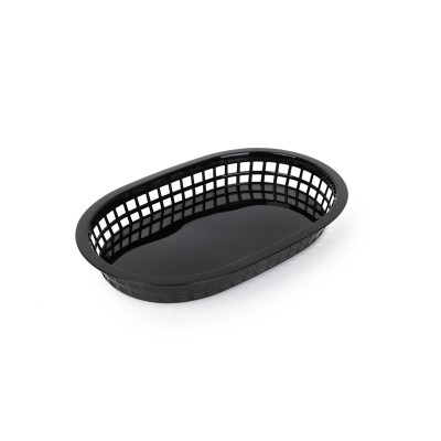 Bread Basket Black Plastic Rectangular 27,4 x 17,5 x 3,6 cm (36 Units)