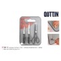 Knife Set Quttin Nero 4 Pieces (6 Units)