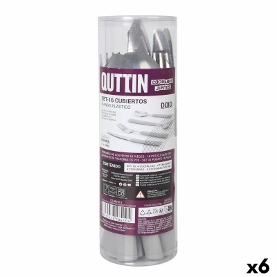 Cutlery Quttin DOIO Plastic 16 Pieces 17 Pieces (6 Units)