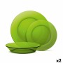 Service de Vaisselle Duralex Lys 12 Pièces Vert (2 Unités)