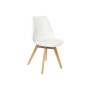 Chaise DKD Home Decor 48 x 55 x 83 cm Blanc polypropylène Hêtre