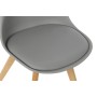 Chair DKD Home Decor 48 x 55 x 83 cm Foam Grey Brown polypropylene Beech