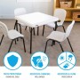Child's Table Lifetime Foldable White Steel Plastic 61 x 61 x 53,5 cm