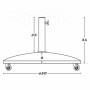 Base for beach umbrella Colorbaby 25 kg With wheels Black Steel Cement