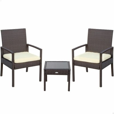 Table Set with 2 Armchairs Aktive 54,5 x 56 x 79 cm