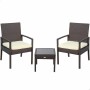 Table Set with 2 Armchairs Aktive 54,5 x 56 x 79 cm