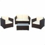 Meubles de jardin Aktive Noir Crème 128 x 72 cm