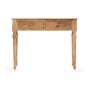 Hall Table with 2 Drawers Gift Decor 41 Brown 98 x 77 x 42 cm Stripes
