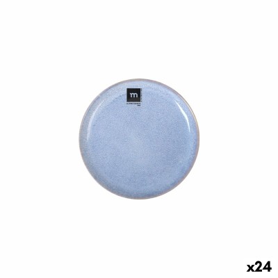 Flat Plate La Mediterránea Macarella blue Ø 16 cm (24 Units)