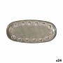 Plat à Gratin La Mediterránea Almudena Gris Oblongue 25 x 12 x 2,2 cm (24 Unités)