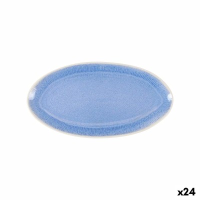 Serving Platter La Mediterránea Calobra Blue 26,5 x 14 cm (24 Units)