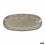 Serving Platter La Mediterránea Almudena Grey Oval 29 x 13,5 x 2,4 cm (24 Units)
