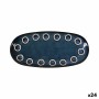 Serving Platter La Mediterránea Almudena Blue Oval 25 x 12 x 2,2 cm (24 Units)