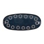 Serving Platter La Mediterránea Almudena Blue Oval 29 x 13,5 x 2,4 cm (24 Units)