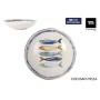 Deep Plate La Mediterránea Peixe Ø 21 cm (12 Units)