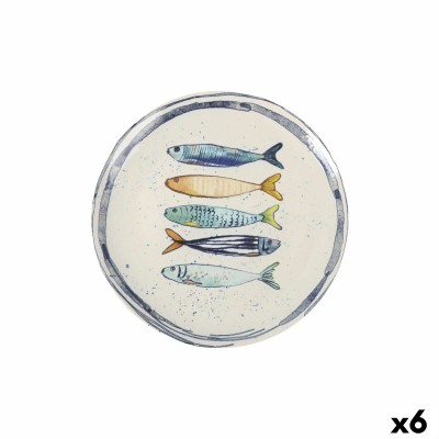 Assiette plate La Mediterránea Peixe Ø 26 cm (6 Unités)