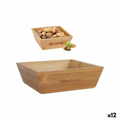 Snack Bowl Quttin Bamboo 16 x 16 x 5 cm (12 Units)