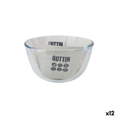 Bowl La Mediterránea Quttin Glass 1,1 L 17 x 17 x 10 cm (12 Units)