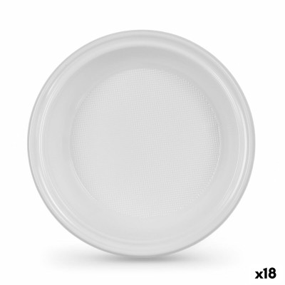 Plate set Algon Plastic 20,5 cm 20,5 x 3 cm 12 Pieces (18 Units)