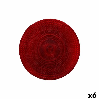 Assiette plate Alfares Alfares Rouge verre Ø 31 cm (6 Unités)