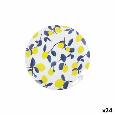 Flat Plate La Mediterránea Lemon 25,5 cm (24 Units)