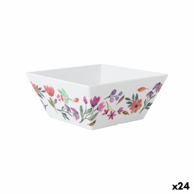 Snack Bowl La Mediterránea Flowers 18 x 18 x 8 cm (24 Units)